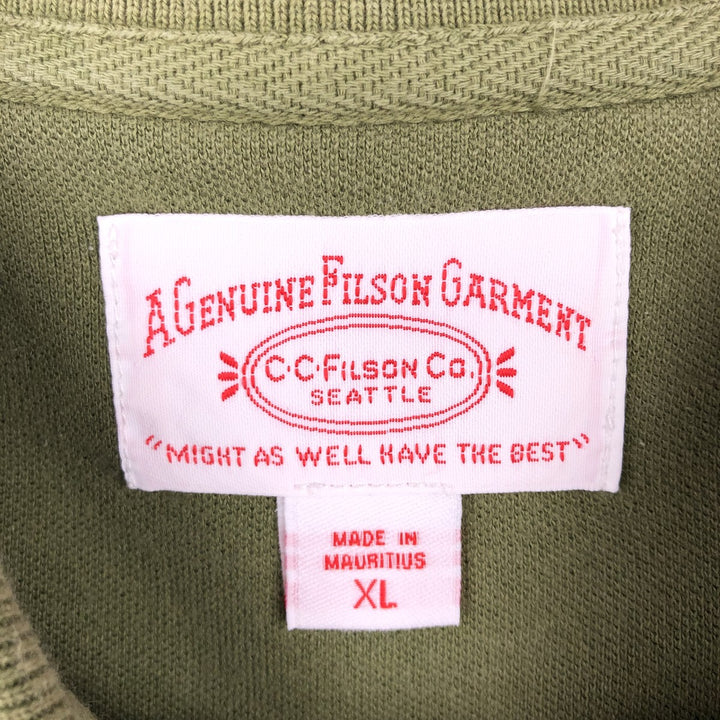 Filson CCFILSON Short-Sleeve Polo Shirt, Men's Size XL (approx.) cotton Khaki type Vintage Second Hand