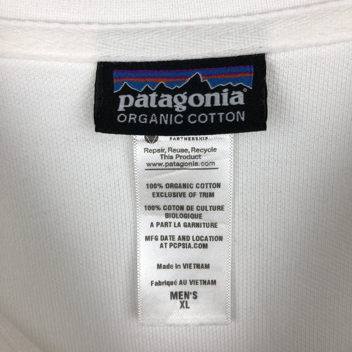 Patagonia Organic Cotton Short-Sleeve Polo Shirt, Men's Size XL (approx.) cotton white type Vintage Second Hand