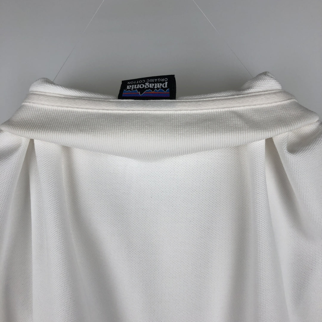 Patagonia Organic Cotton Short-Sleeve Polo Shirt, Men's Size XL (approx.) cotton white type Vintage Second Hand