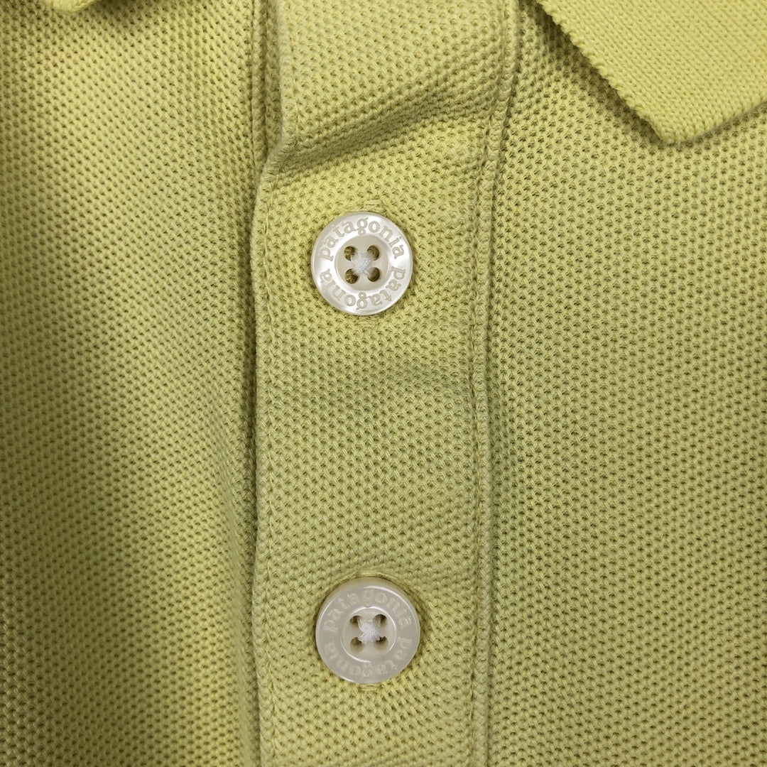 Patagonia Organic Cotton Short-Sleeve Polo Shirt, Men's Size XL (approx.) cotton yellow type Vintage Second Hand