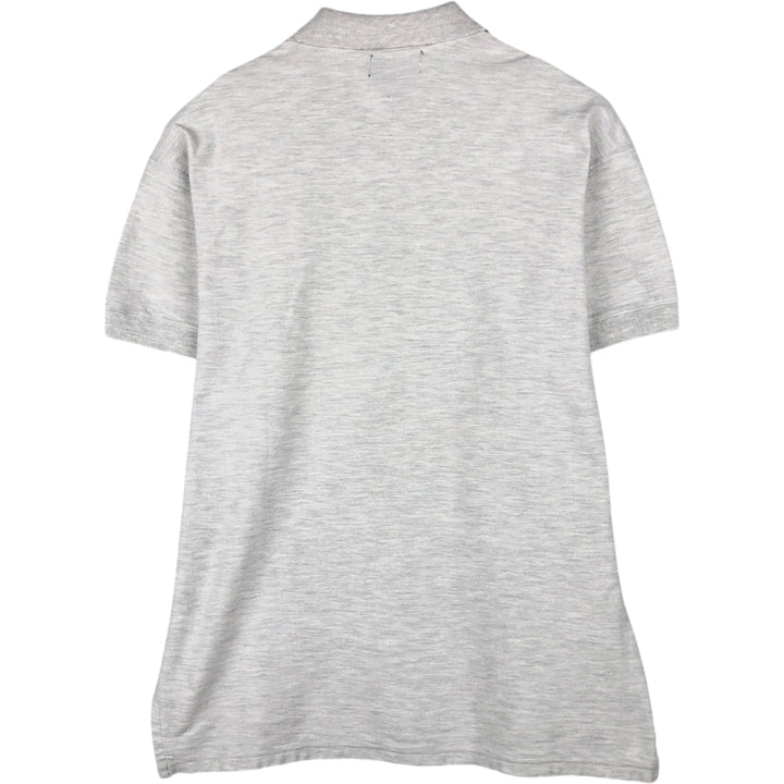 80s-90'S Eddie Bauer Herringbone Short-Sleeve Polo Shirt, Made in Canada, Men's Size M (approx.), Vintage cotton white type Vintage Second Hand