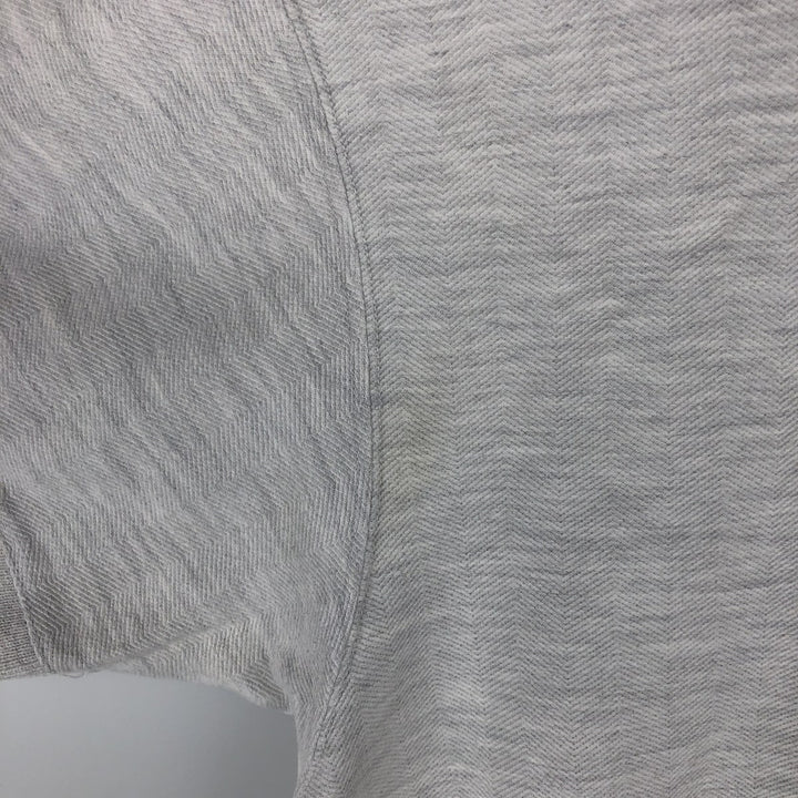 80s-90'S Eddie Bauer Herringbone Short-Sleeve Polo Shirt, Made in Canada, Men's Size M (approx.), Vintage cotton white type Vintage Second Hand