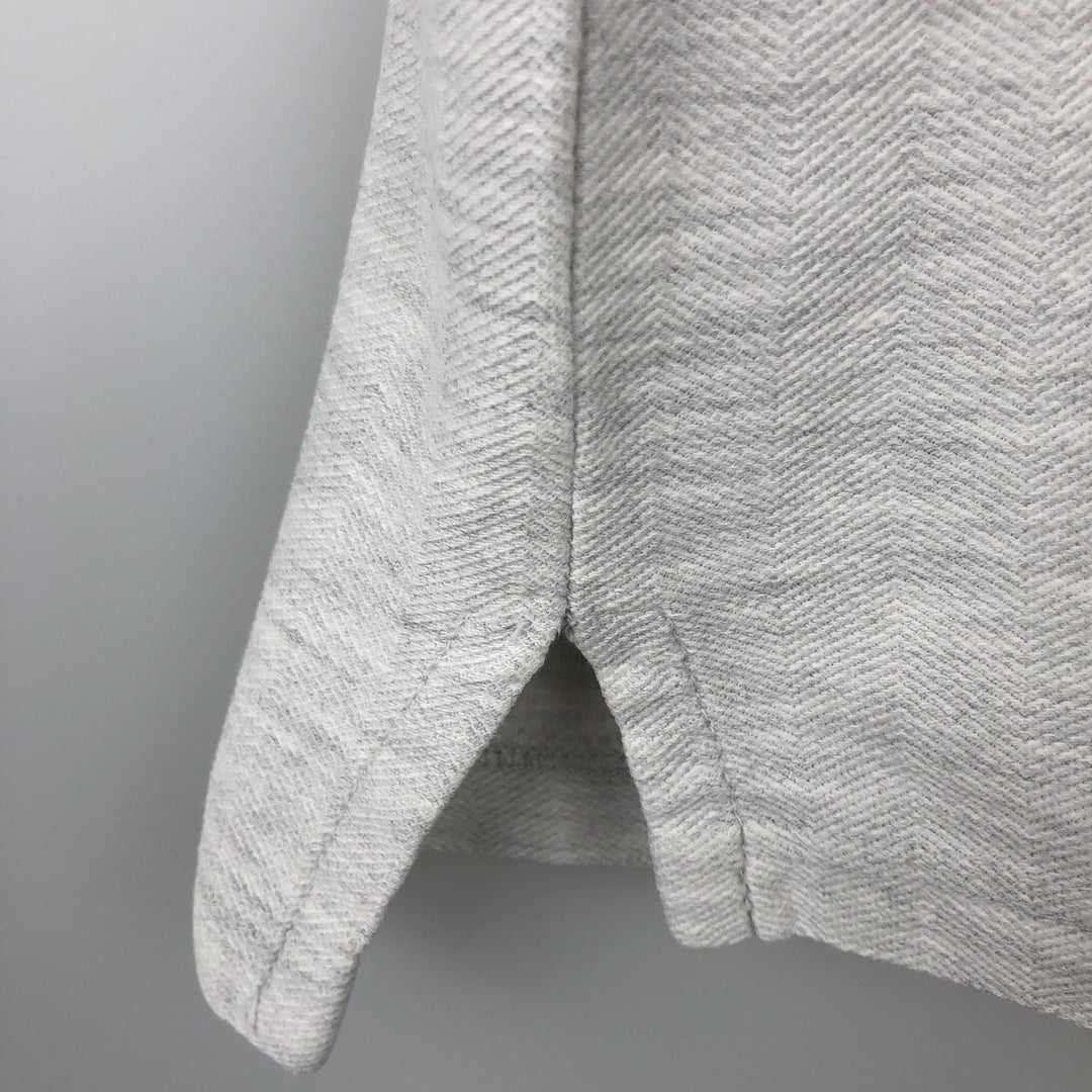 80s-90'S Eddie Bauer Herringbone Short-Sleeve Polo Shirt, Made in Canada, Men's Size M (approx.), Vintage cotton white type Vintage Second Hand