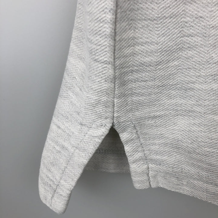80s-90'S Eddie Bauer Herringbone Short-Sleeve Polo Shirt, Made in Canada, Men's Size M (approx.), Vintage cotton white type Vintage Second Hand