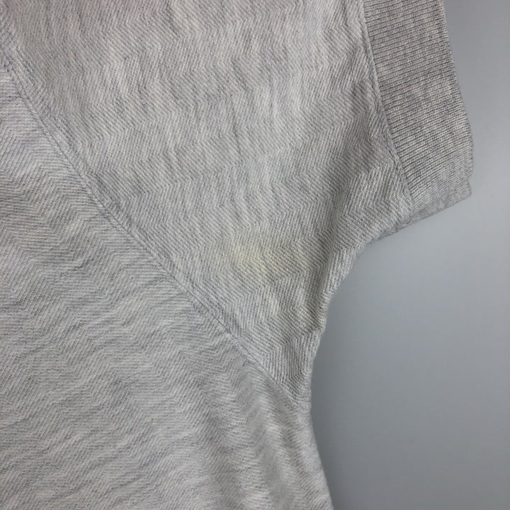 80s-90'S Eddie Bauer Herringbone Short-Sleeve Polo Shirt, Made in Canada, Men's Size M (approx.), Vintage cotton white type Vintage Second Hand