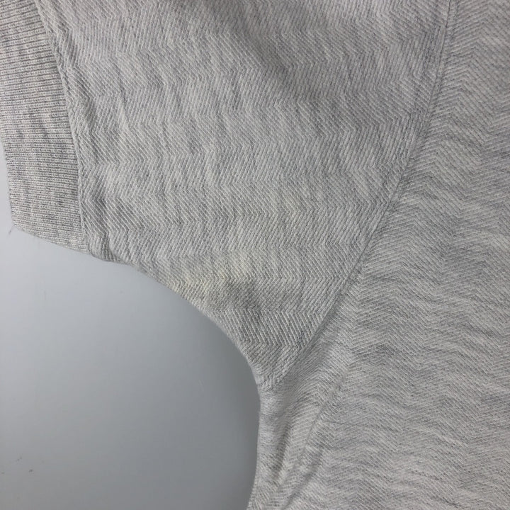 80s-90'S Eddie Bauer Herringbone Short-Sleeve Polo Shirt, Made in Canada, Men's Size M (approx.), Vintage cotton white type Vintage Second Hand