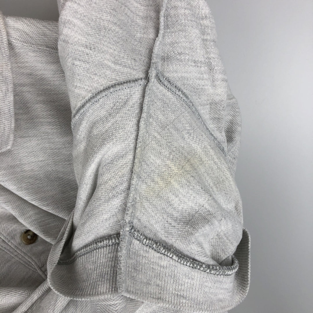 80s-90'S Eddie Bauer Herringbone Short-Sleeve Polo Shirt, Made in Canada, Men's Size M (approx.), Vintage cotton white type Vintage Second Hand
