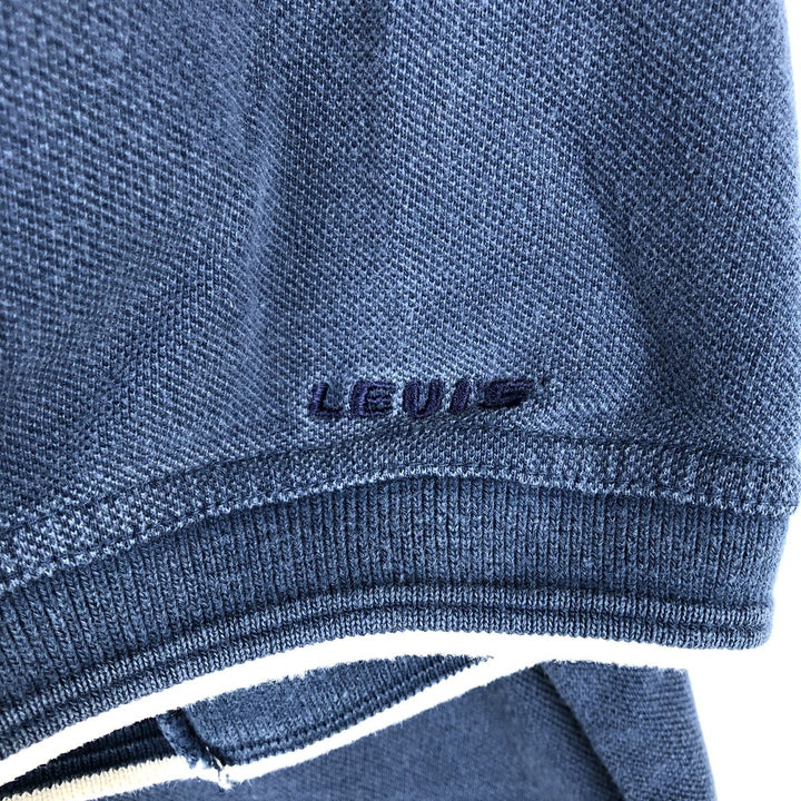 90'S Levi's Short-Sleeve Polo Shirt, Made in USA, Men's Size L (Equivalent), Vintage cotton blue type Vintage Second Hand