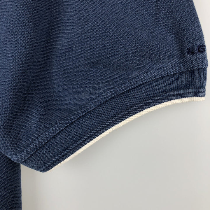 90'S Levi's Short-Sleeve Polo Shirt, Made in USA, Men's Size L (Equivalent), Vintage cotton blue type Vintage Second Hand