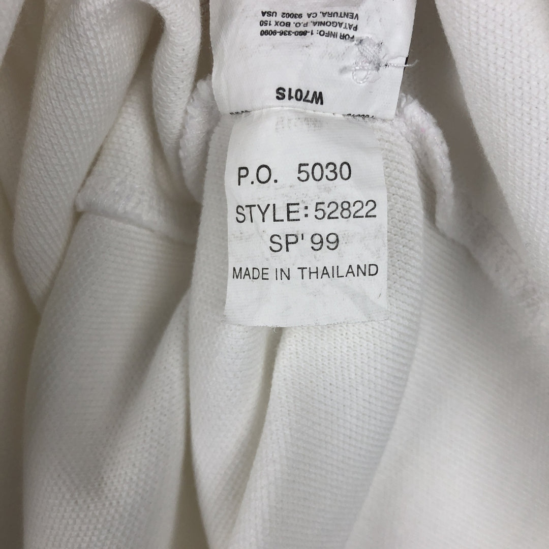 Patagonia Organic Cotton Short-Sleeve Polo Shirt, Men's Size XL (approx.) unclear white type Vintage Second Hand