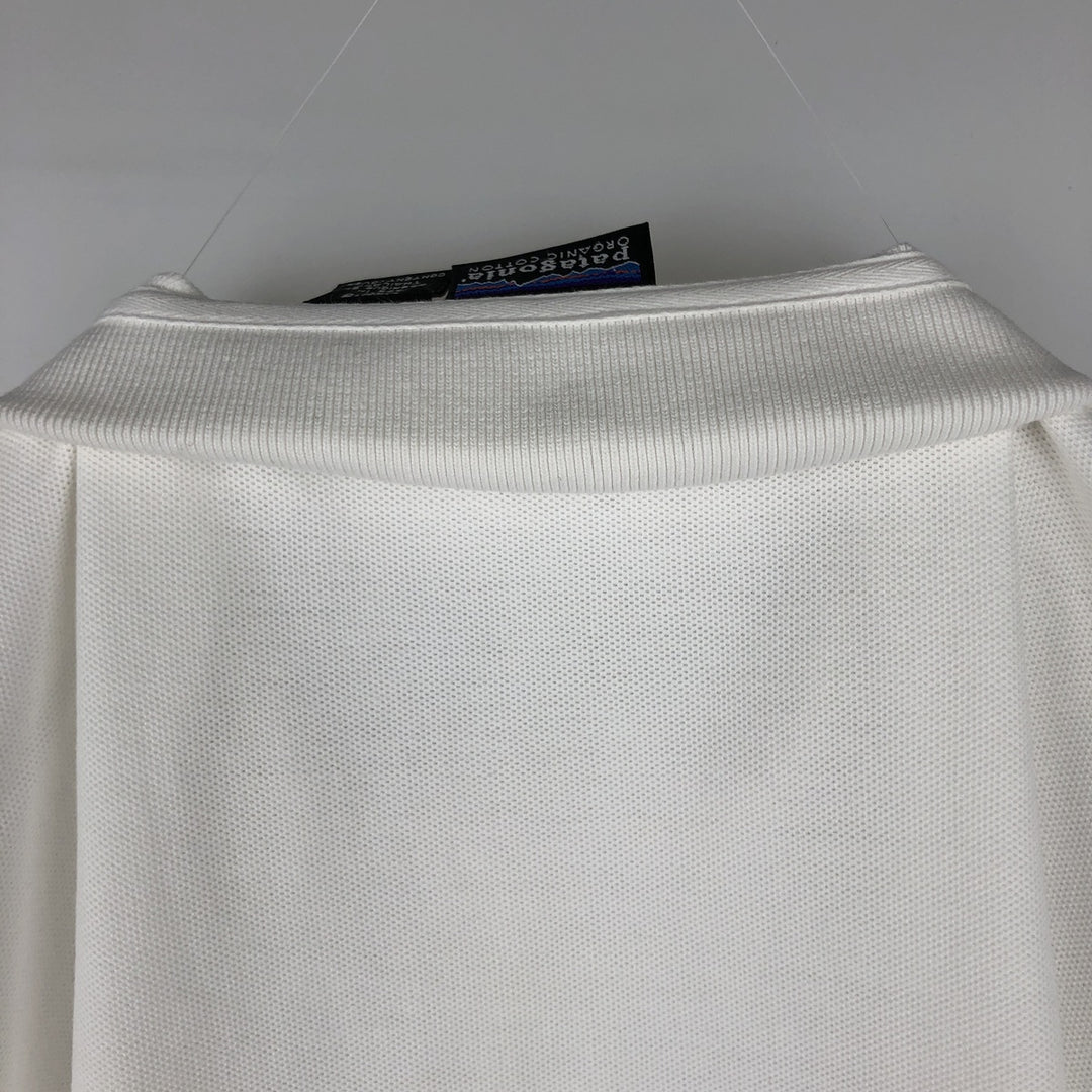 Patagonia Organic Cotton Short-Sleeve Polo Shirt, Men's Size XL (approx.) unclear white type Vintage Second Hand