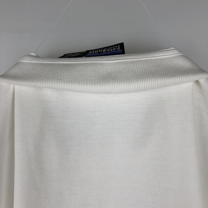 Patagonia Organic Cotton Short-Sleeve Polo Shirt, Men's Size XL (approx.) unclear white type Vintage Second Hand
