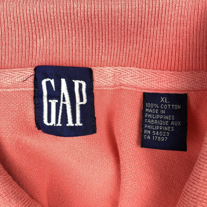 90'S GAP Old Gap Short-Sleeve Polo Shirt, Men's Size XL (Equivalent), Vintage cotton pink type Vintage Second Hand