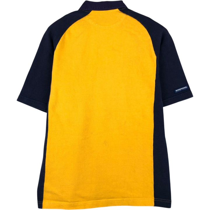 Barbarian Short-Sleeve Rugby Shirt, Made in Canada, Men's Size L (approx.) cotton yellow type Vintage Second Hand