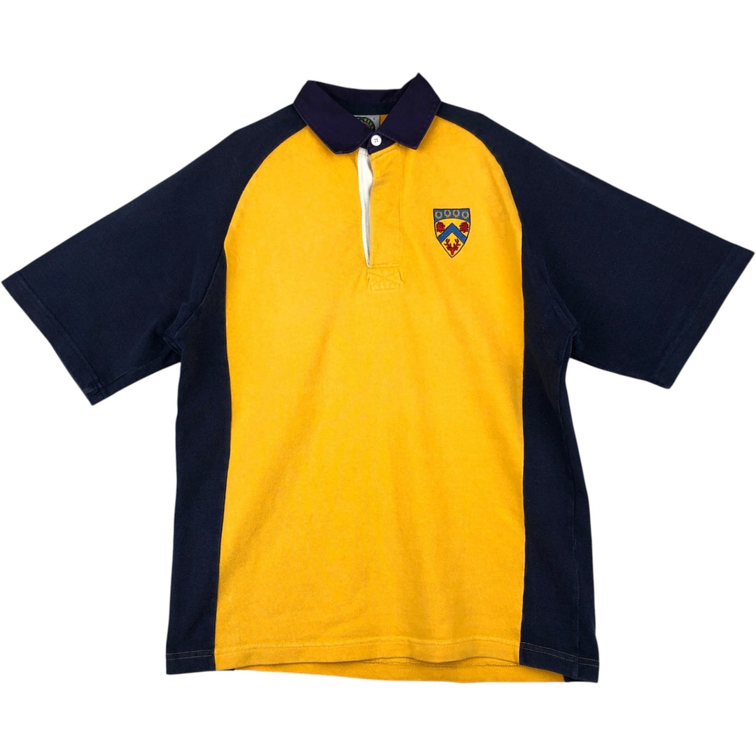 Barbarian Short-Sleeve Rugby Shirt, Made in Canada, Men's Size L (approx.) cotton yellow type Vintage Second Hand
