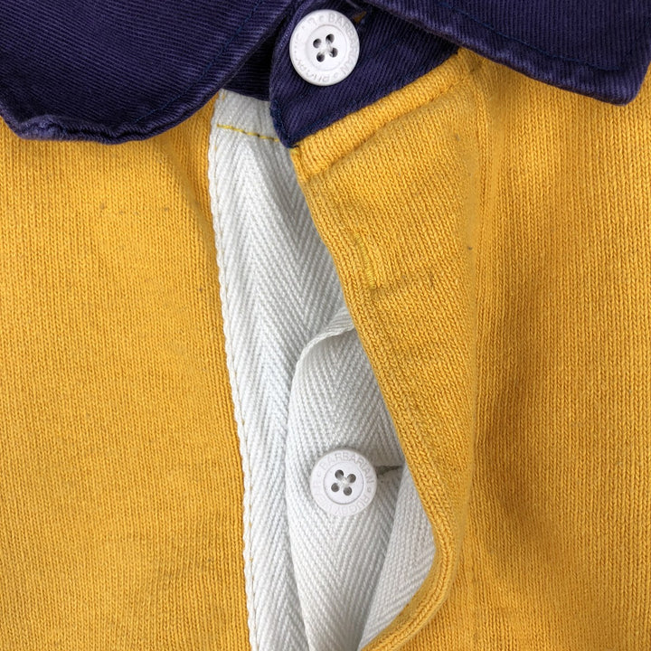Barbarian Short-Sleeve Rugby Shirt, Made in Canada, Men's Size L (approx.) cotton yellow type Vintage Second Hand