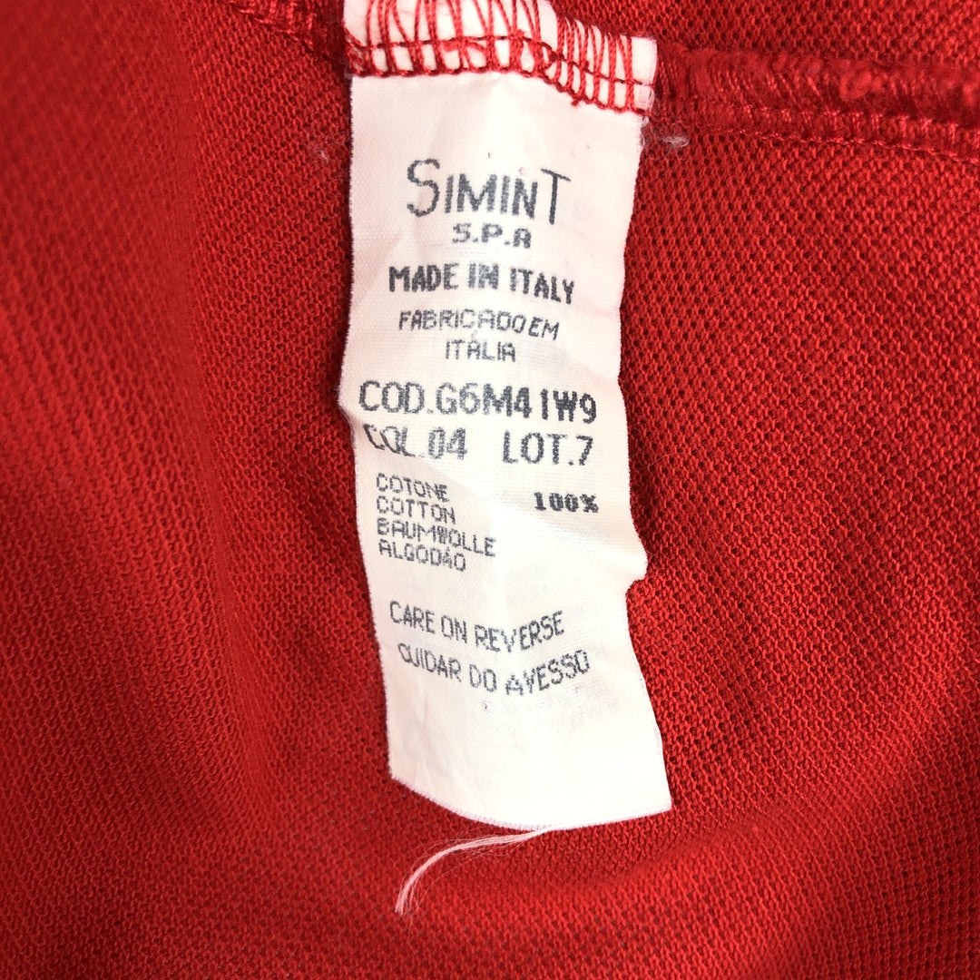 1990'S Armani Jeans short-sleeved polo shirt, men's size M equivalent, vintage. unclear red type Vintage Second Hand