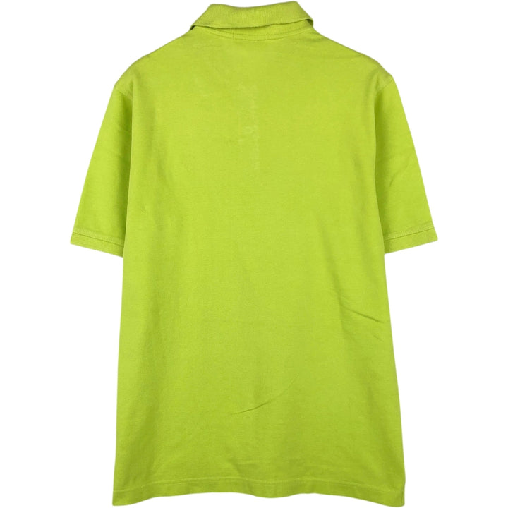 Burberry's THOMAS BURBERRY short-sleeved polo shirt, men's size L (approx.) unclear green type yellow green Vintage Second Hand