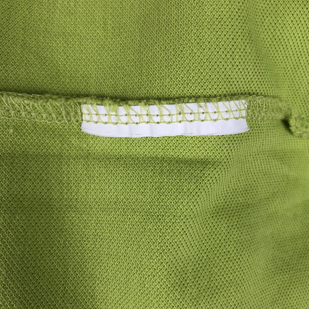 Burberry's THOMAS BURBERRY short-sleeved polo shirt, men's size L (approx.) unclear green type yellow green Vintage Second Hand