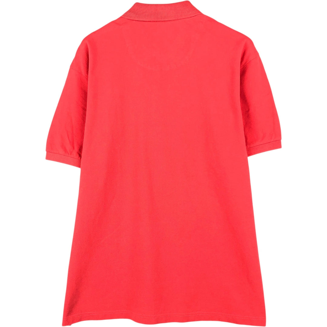 Burberry's London short-sleeved polo shirt, made in England, men's size XXL equivalent. cotton red type Vintage Second Hand