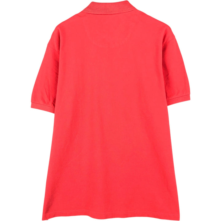 Burberry's London short-sleeved polo shirt, made in England, men's size XXL equivalent. cotton red type Vintage Second Hand