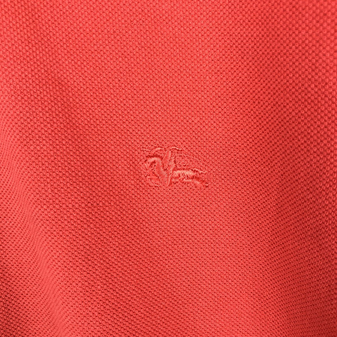Burberry's London short-sleeved polo shirt, made in England, men's size XXL equivalent. cotton red type Vintage Second Hand