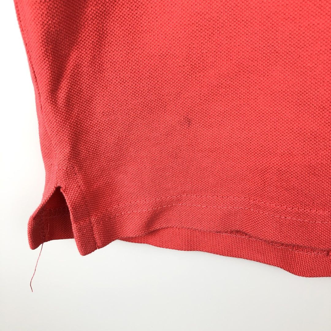 Burberry's London short-sleeved polo shirt, made in England, men's size XXL equivalent. cotton red type Vintage Second Hand