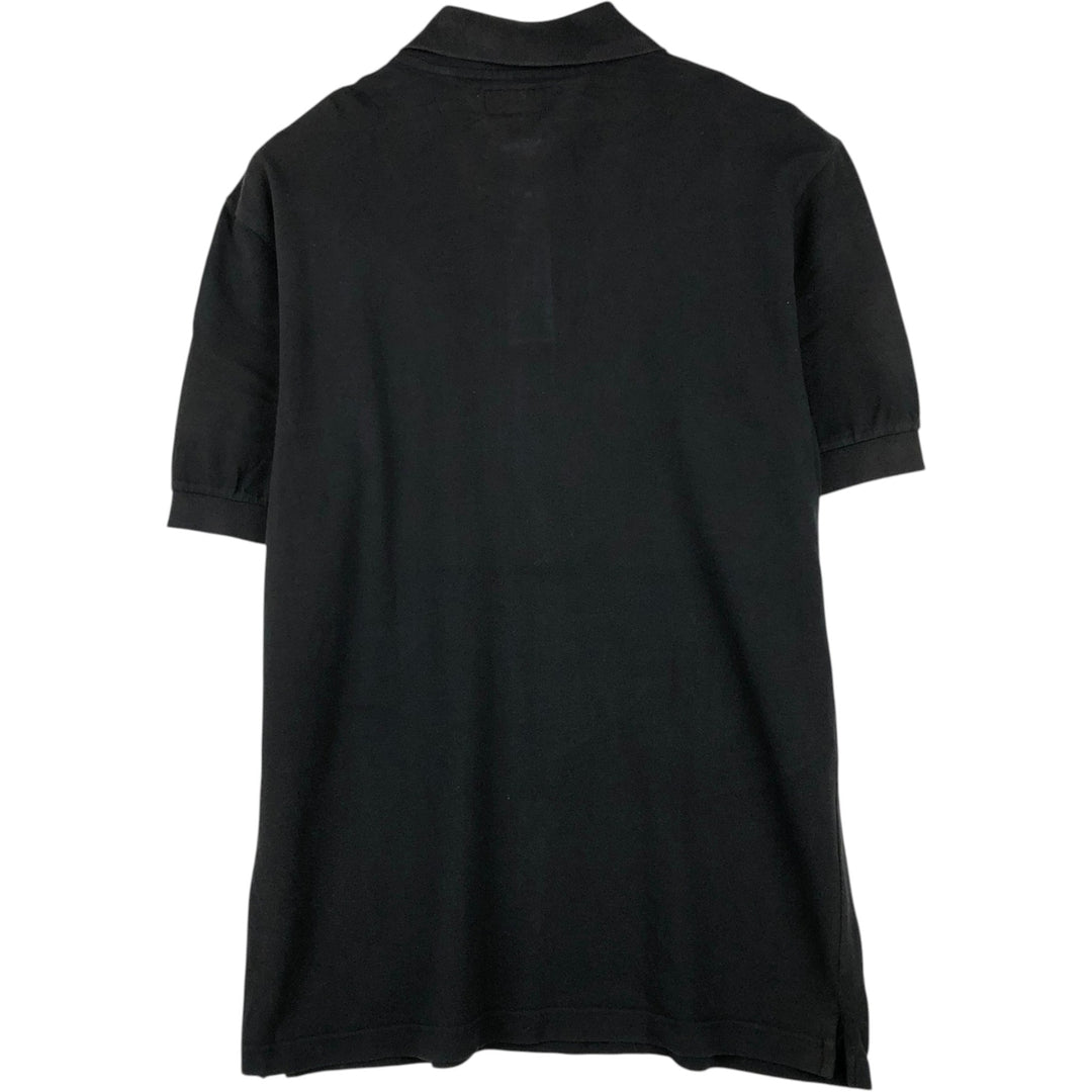 Giorgio Armani Golf Short-Sleeve Polo Shirt, Men's Size L (approx.) cotton black type Vintage Second Hand