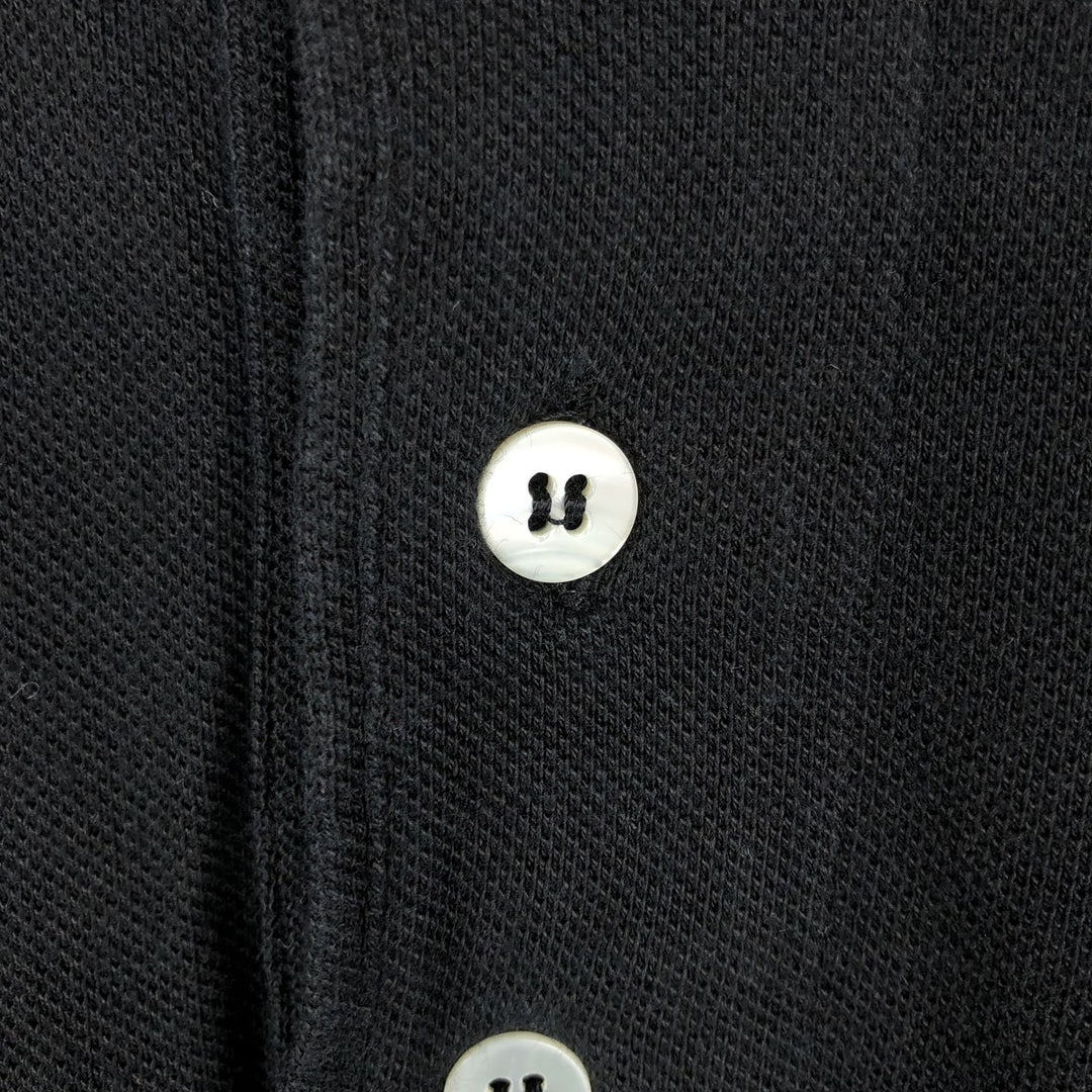 Giorgio Armani Golf Short-Sleeve Polo Shirt, Men's Size L (approx.) cotton black type Vintage Second Hand