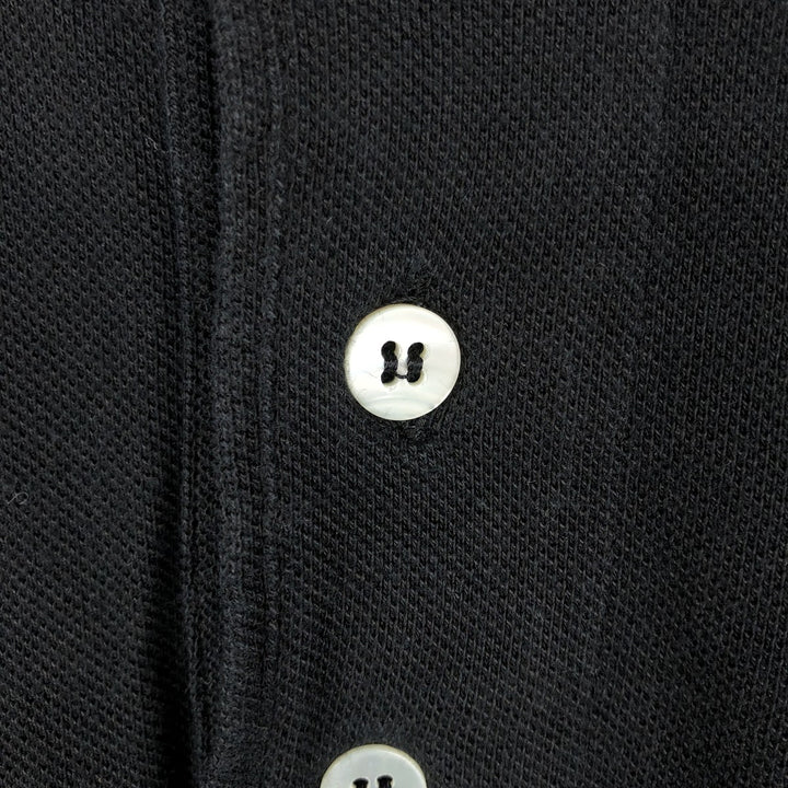 Giorgio Armani Golf Short-Sleeve Polo Shirt, Men's Size L (approx.) cotton black type Vintage Second Hand