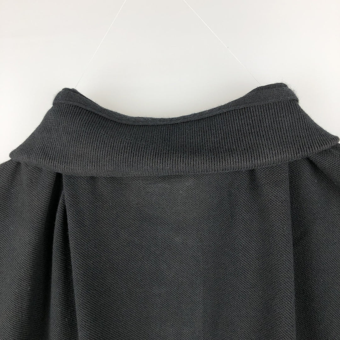 Giorgio Armani Golf Short-Sleeve Polo Shirt, Men's Size L (approx.) cotton black type Vintage Second Hand