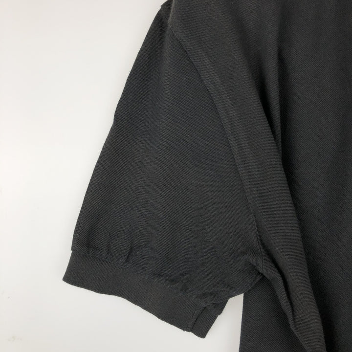Giorgio Armani Golf Short-Sleeve Polo Shirt, Men's Size L (approx.) cotton black type Vintage Second Hand