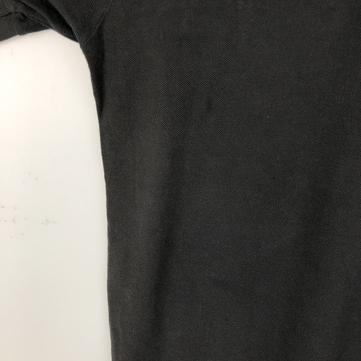 Giorgio Armani Golf Short-Sleeve Polo Shirt, Men's Size L (approx.) cotton black type Vintage Second Hand