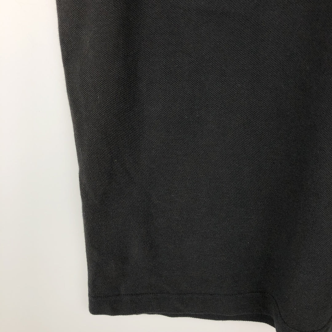 Giorgio Armani Golf Short-Sleeve Polo Shirt, Men's Size L (approx.) cotton black type Vintage Second Hand