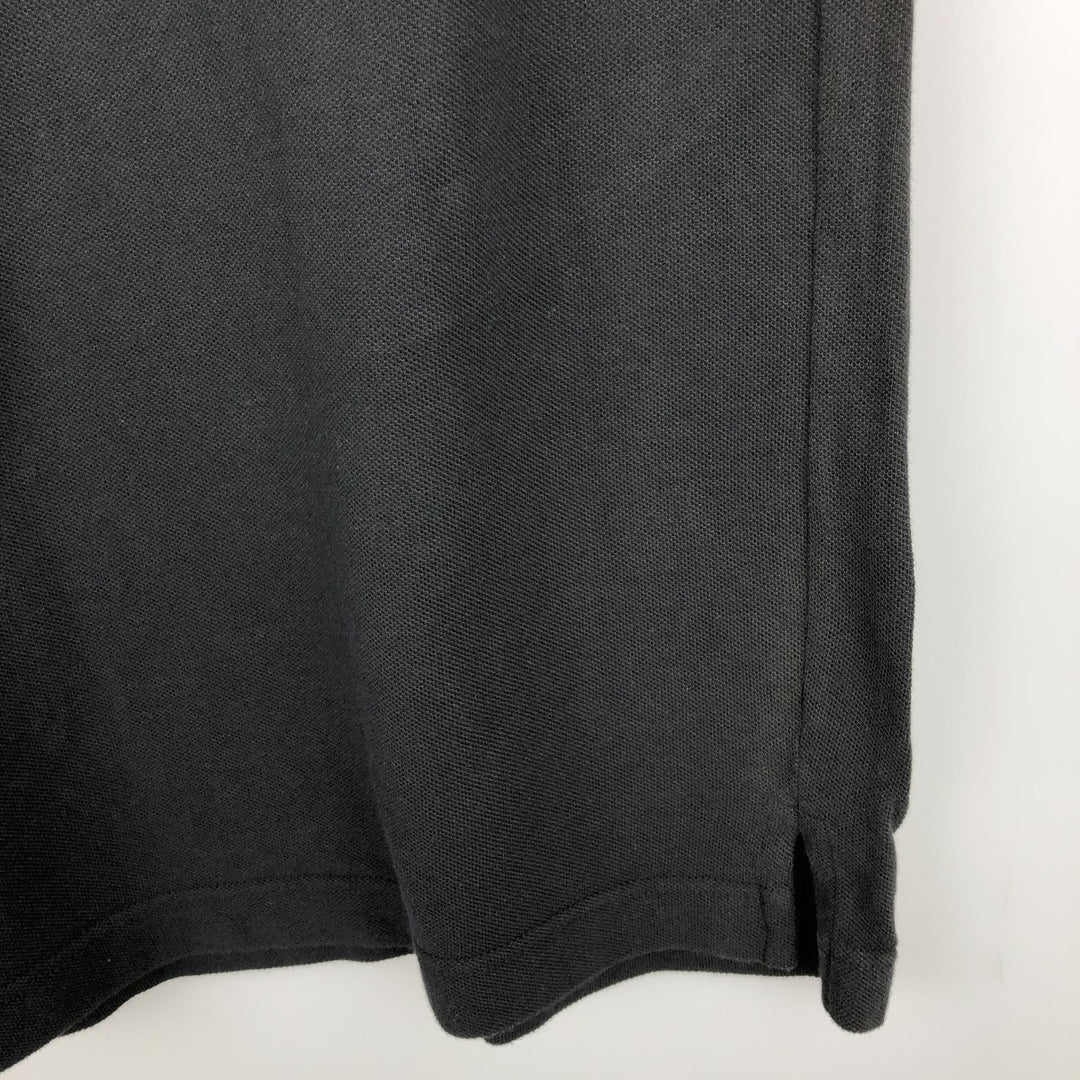 Giorgio Armani Golf Short-Sleeve Polo Shirt, Men's Size L (approx.) cotton black type Vintage Second Hand