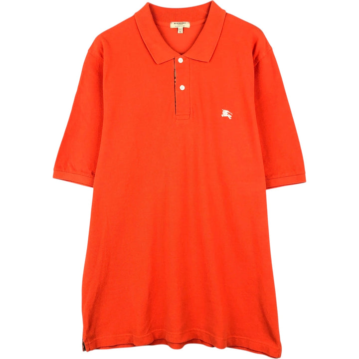 Burberry's London Classic Fit Short-Sleeve Polo Shirt, Men's Size XL (approx.) cotton orange type Vintage Second Hand