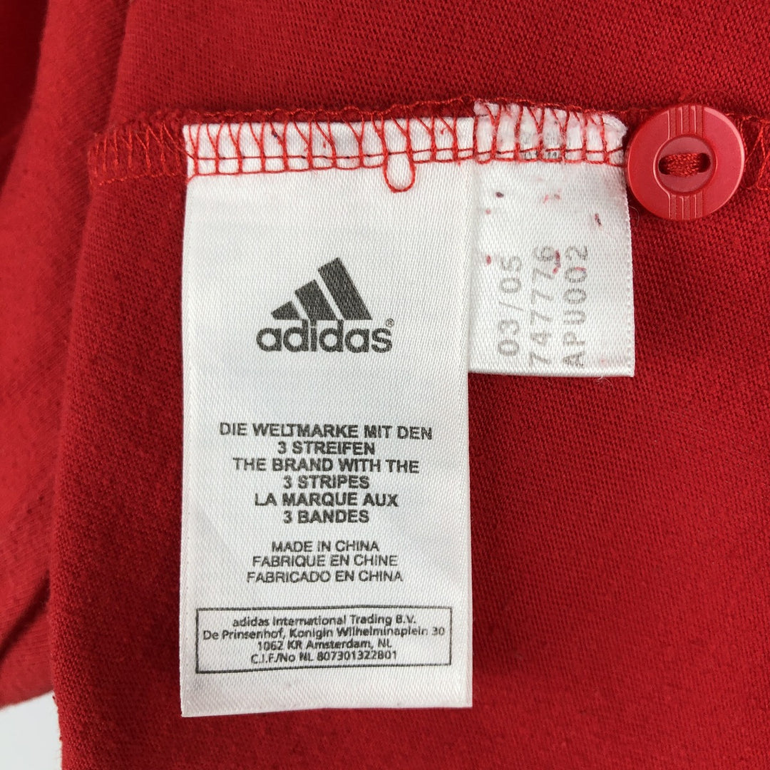 Adidas Bundesliga Bayern Munich Short-Sleeve Polo Shirt (Men's Size M) cotton red type Vintage Second Hand