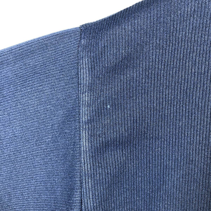 1970'S Hilton Short-Sleeve Polo Shirt, Men's Size XL (Equivalent), Vintage polyester navy blue type Vintage Second Hand