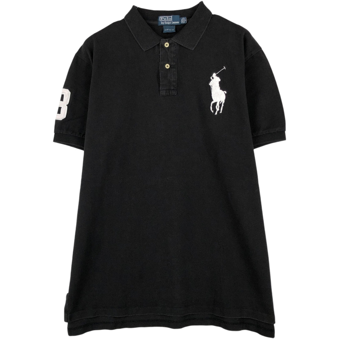 Ralph Lauren POLO by Ralph Lauren CUSTOM FIT Big Pony Short Sleeve Polo Shirt Men's XXL cotton black type Vintage Second Hand