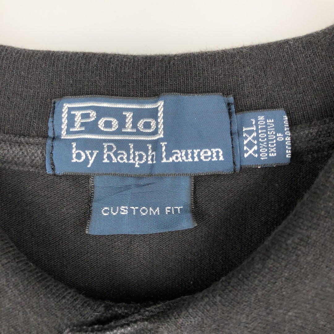 Ralph Lauren POLO by Ralph Lauren CUSTOM FIT Big Pony Short Sleeve Polo Shirt Men's XXL cotton black type Vintage Second Hand