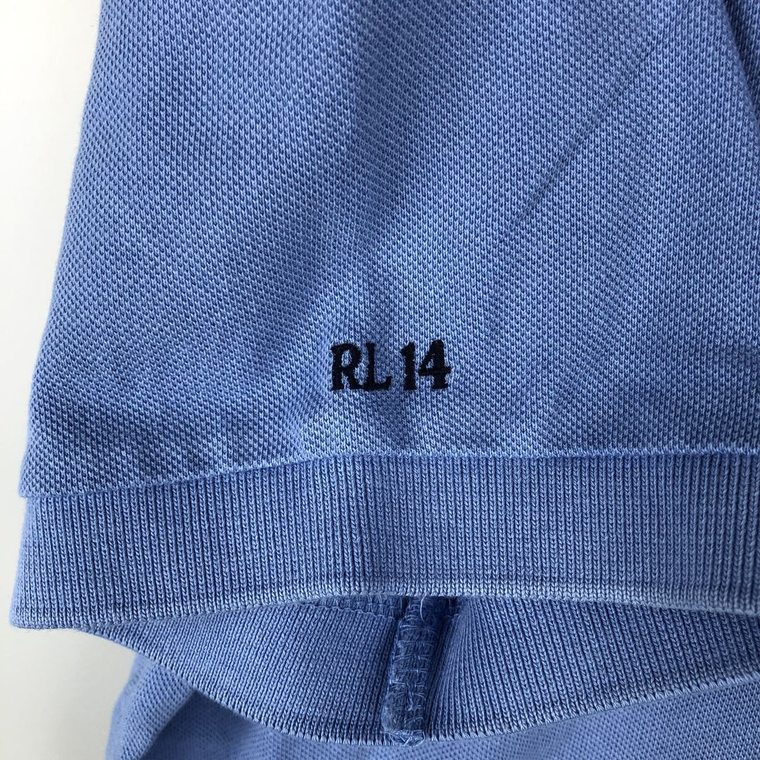 Ralph Lauren POLO by Ralph Lauren Polo Bear Short-Sleeve Polo Shirt, Men's Size XL (approx.) cotton Blue type light blue Vintage Second Hand