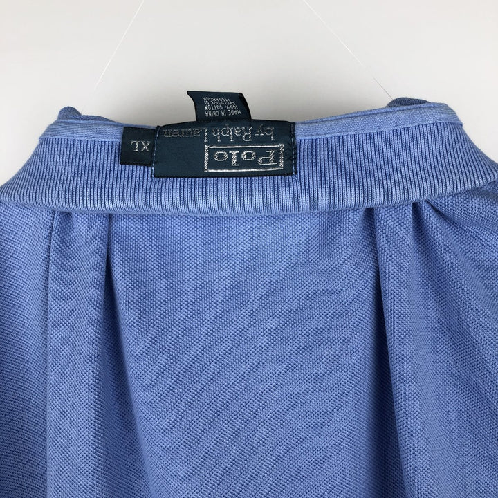 Ralph Lauren POLO by Ralph Lauren Polo Bear Short-Sleeve Polo Shirt, Men's Size XL (approx.) cotton Blue type light blue Vintage Second Hand