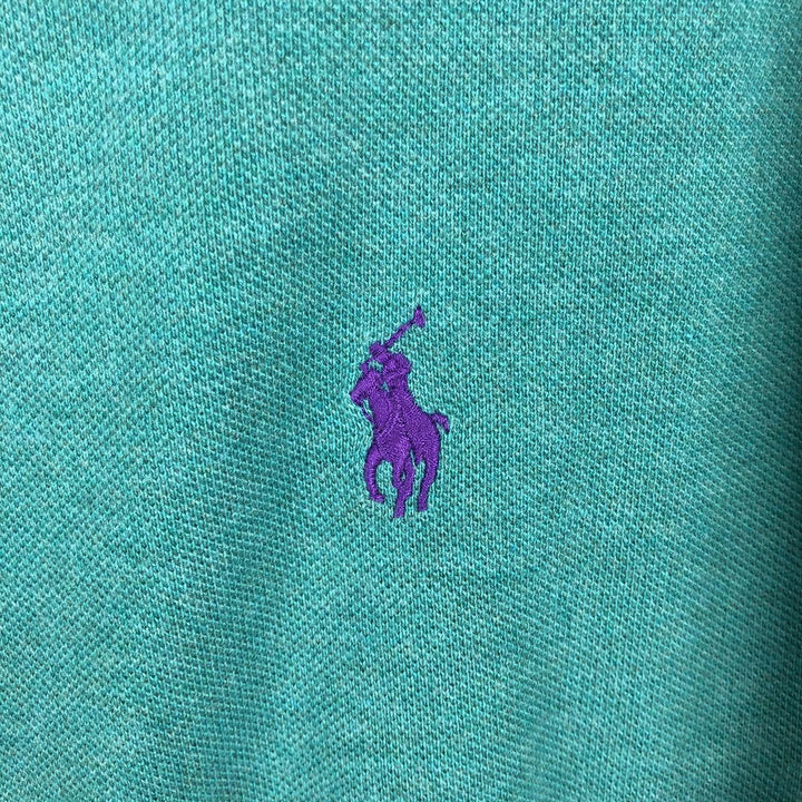 Ralph Lauren POLO by Ralph Lauren CUSTOM FIT short sleeve polo shirt, men's size L cotton green type Vintage Second Hand