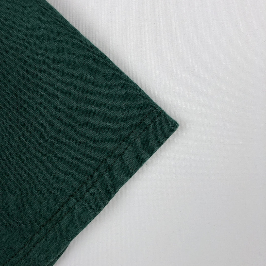 90'S Russell One-Point Logo T-Shirt, Made in USA, Men's Size M (Equivalent), Vintage cotton green type Vintage Second Hand