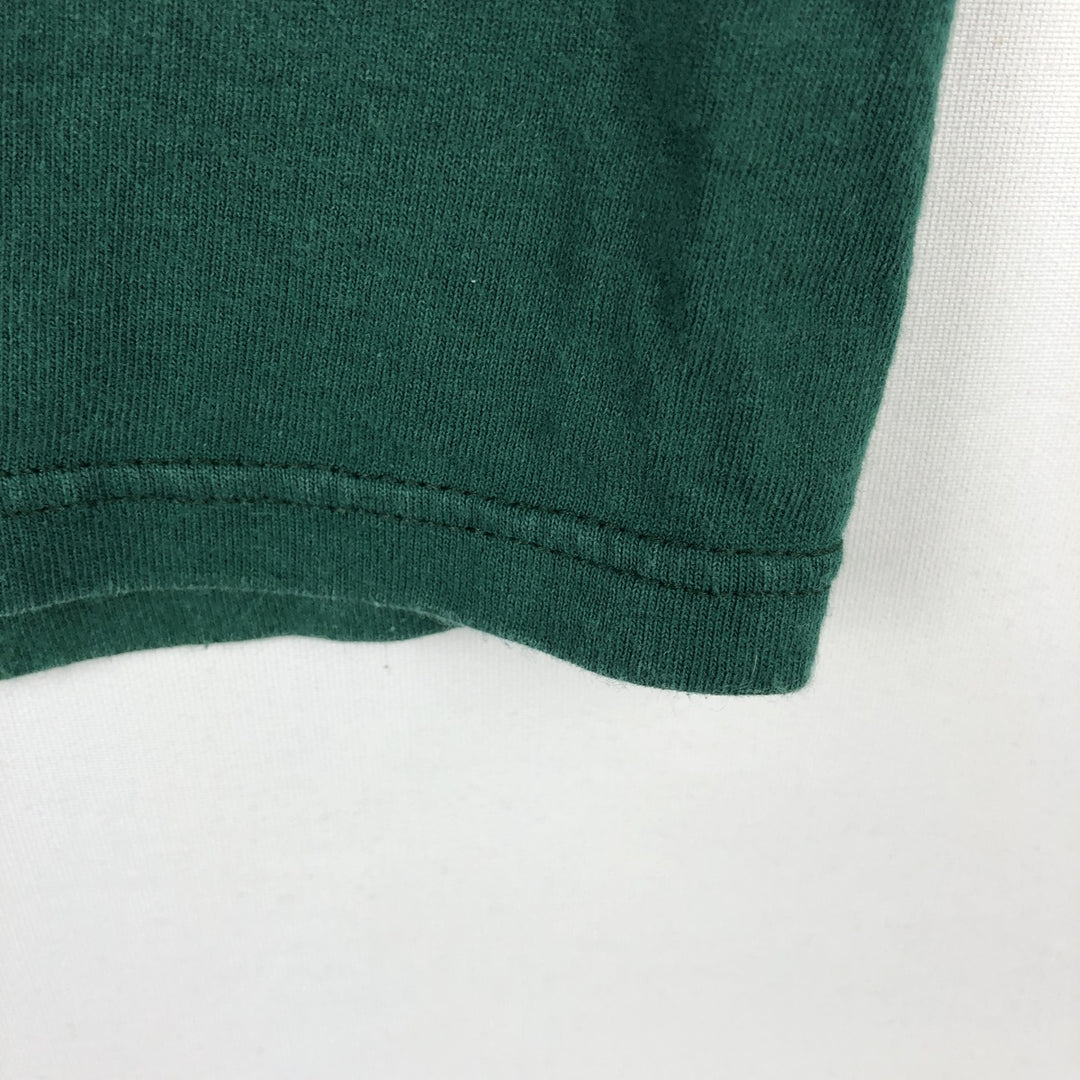 90'S Russell One-Point Logo T-Shirt, Made in USA, Men's Size M (Equivalent), Vintage cotton green type Vintage Second Hand