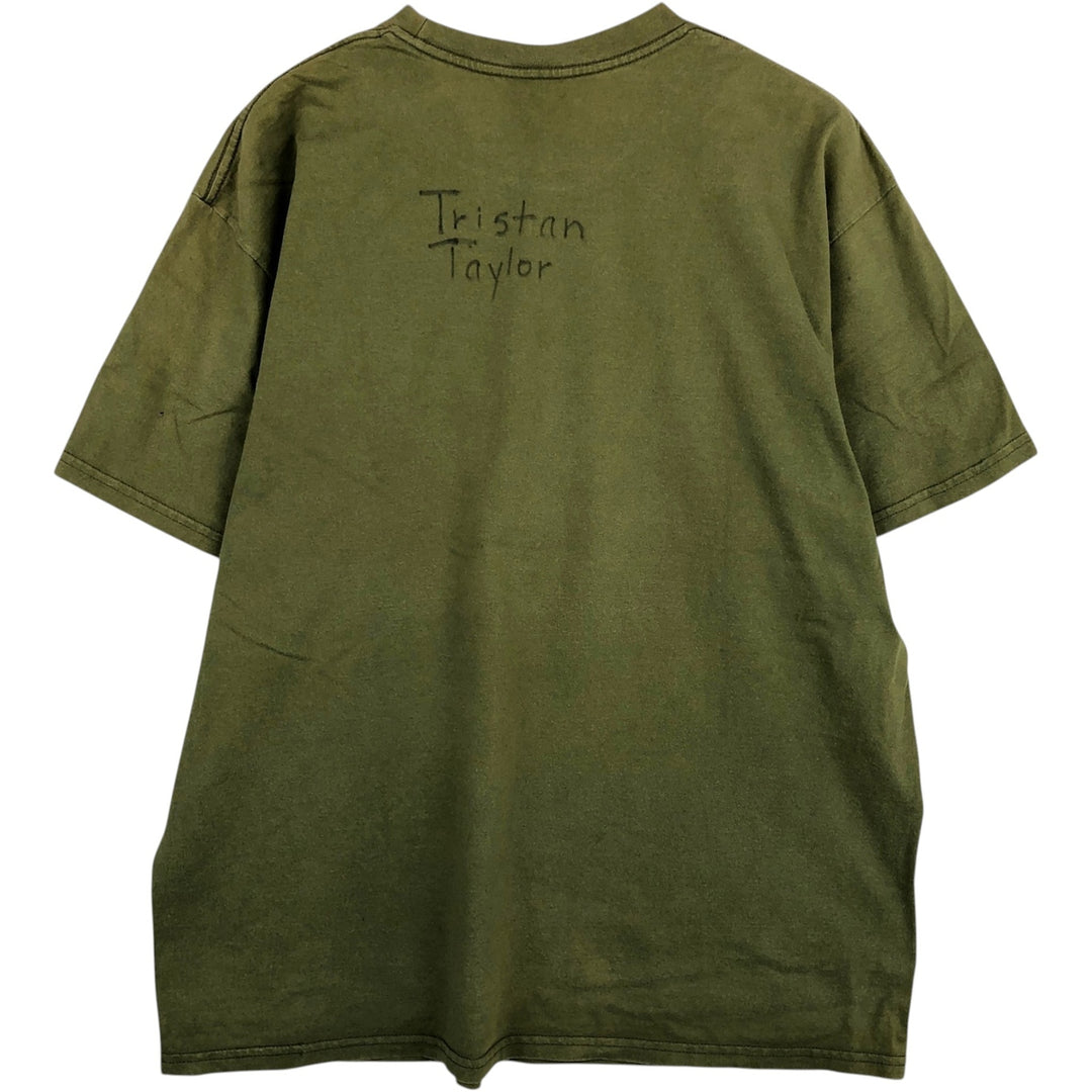 00'S Nike One Point Logo T-shirt Men's XL cotton Khaki type Vintage Second Hand