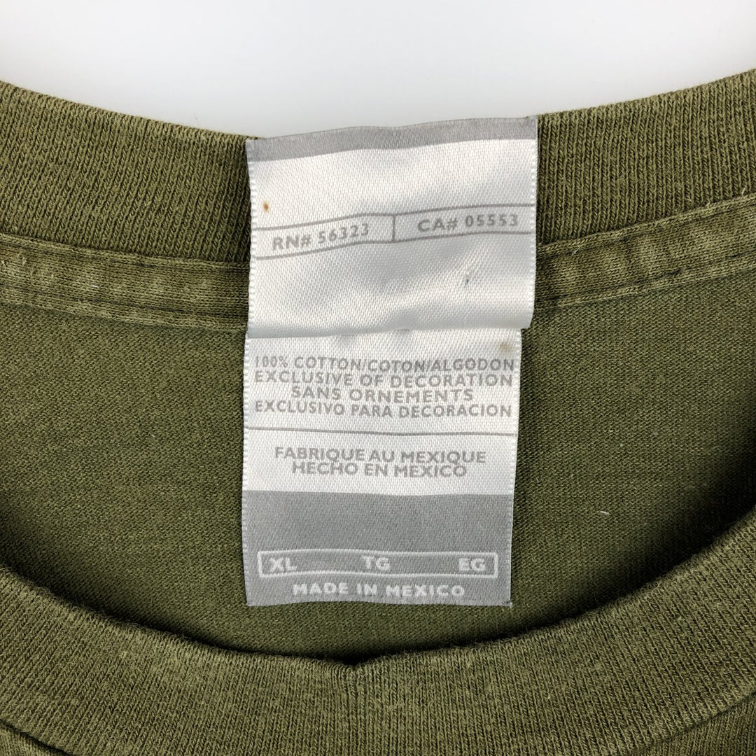 00'S Nike One Point Logo T-shirt Men's XL cotton Khaki type Vintage Second Hand