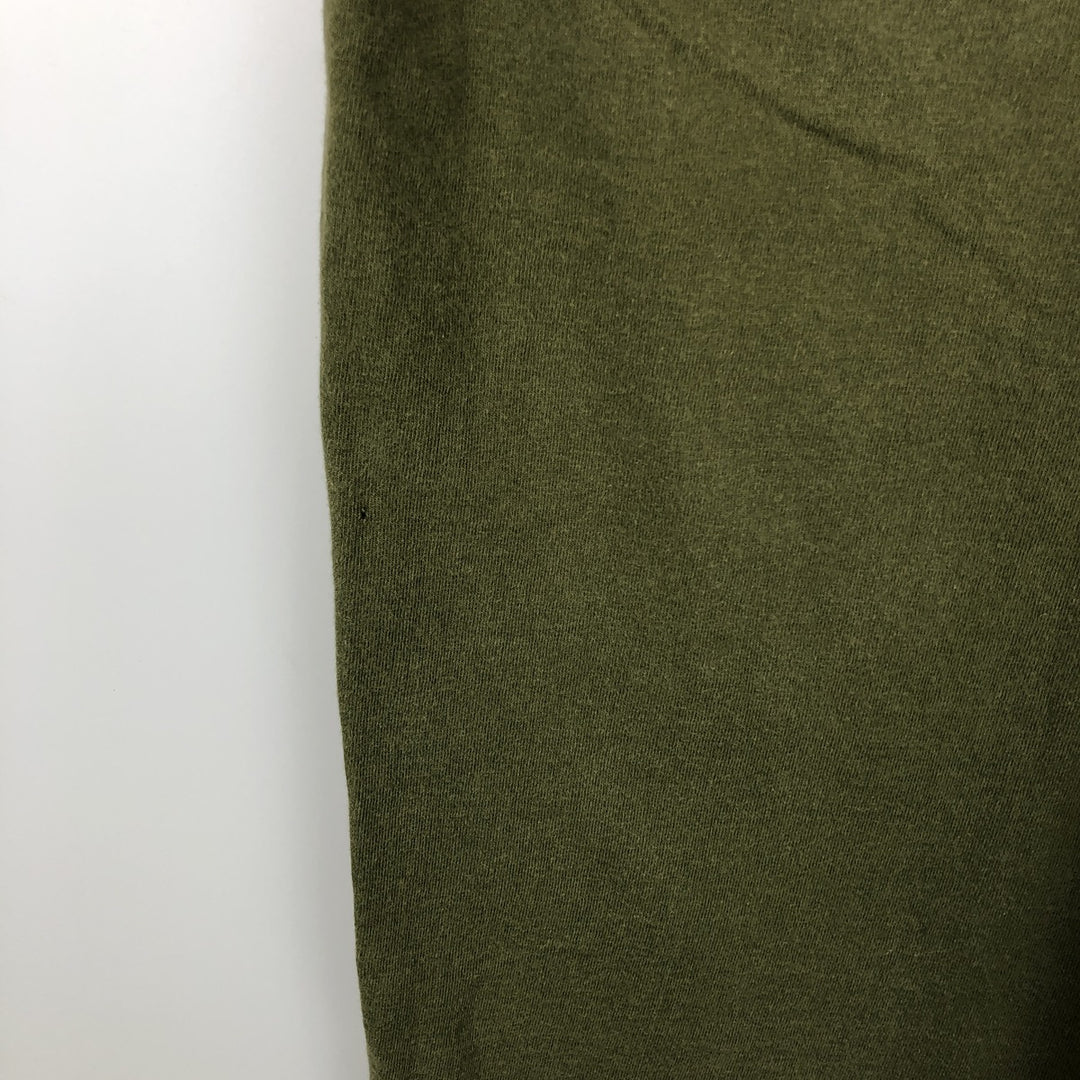 00'S Nike One Point Logo T-shirt Men's XL cotton Khaki type Vintage Second Hand