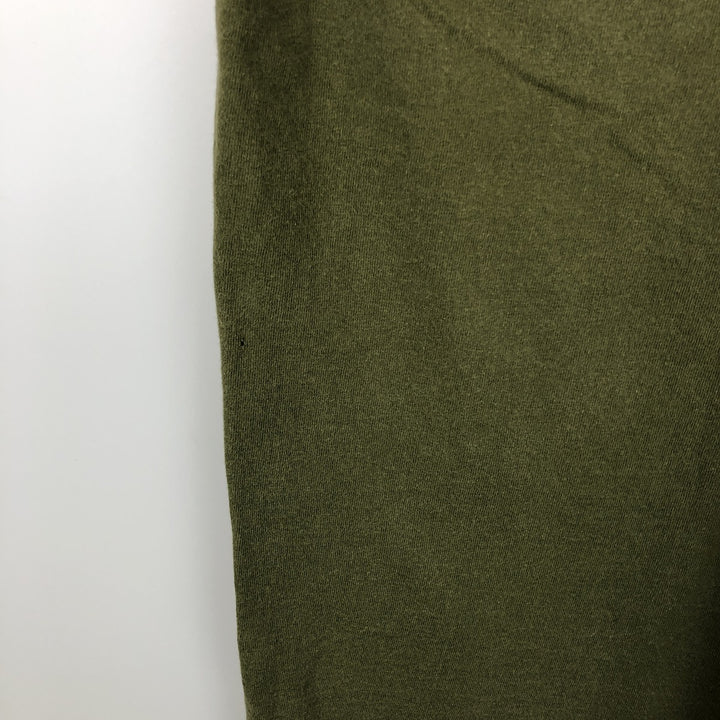 00'S Nike One Point Logo T-shirt Men's XL cotton Khaki type Vintage Second Hand