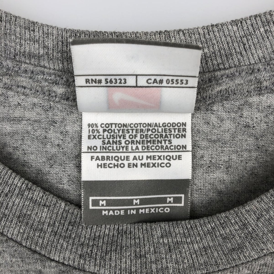 2000'S Nike Team Print T-Shirt, Men's Size M (approx.) cotton gray type Vintage Second Hand